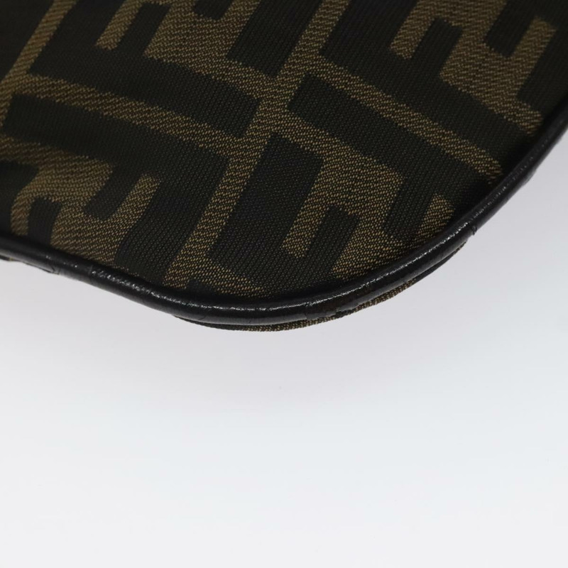 【日本直送】FENDI Zucca 帆布單肩包 棕黑色 正品 am8381-13