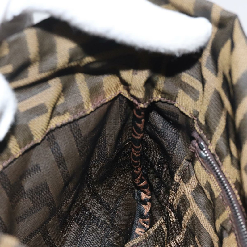 【日本直送】FENDI Zucca 帆布單肩包 棕黑色 正品 am8381-18