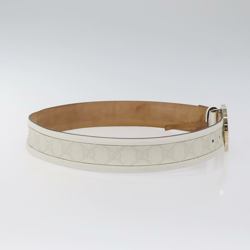 【日本直送】GUCCI 互扣式 GG Supreme 腰帶 PVC 35.4 吋 白色 142930 正品 hk2653-4