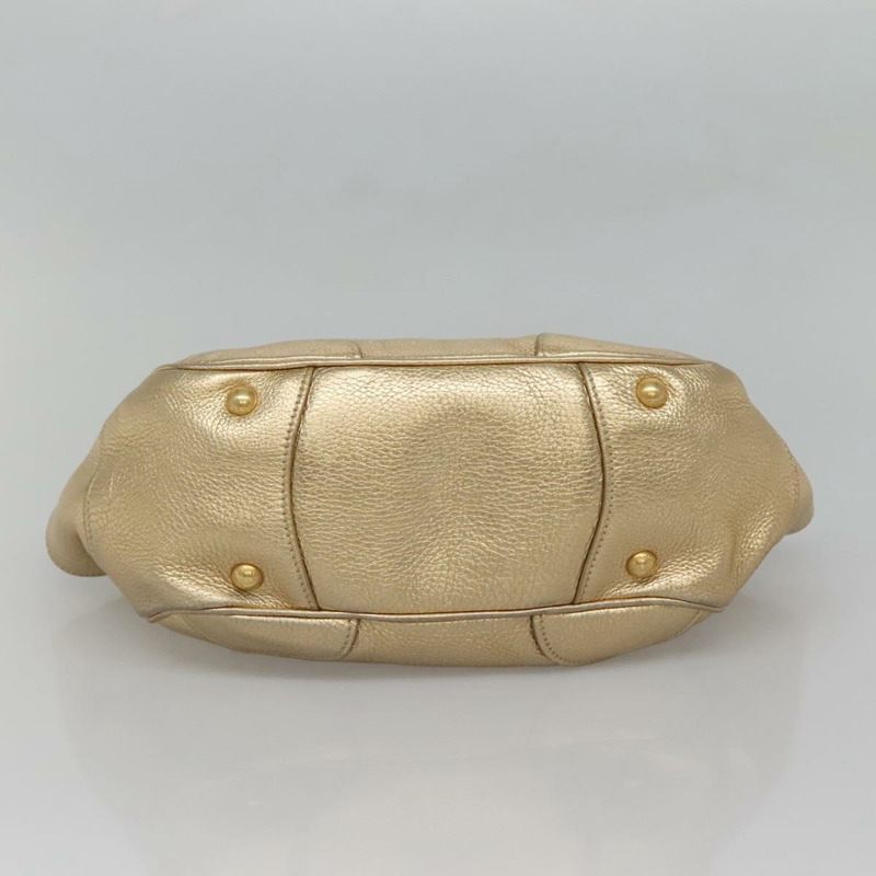 【日本直送】PRADA 單肩包 皮革 金色 正品 125408-4