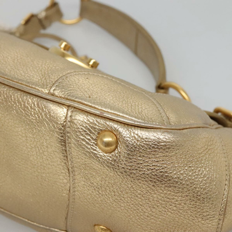 【日本直送】PRADA 單肩包 皮革 金色 正品 125408-7