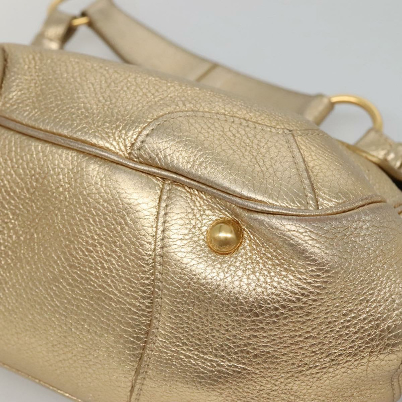 【日本直送】PRADA 單肩包 皮革 金色 正品 125408-15
