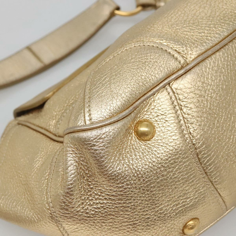 【日本直送】PRADA 單肩包 皮革 金色 正品 125408-16