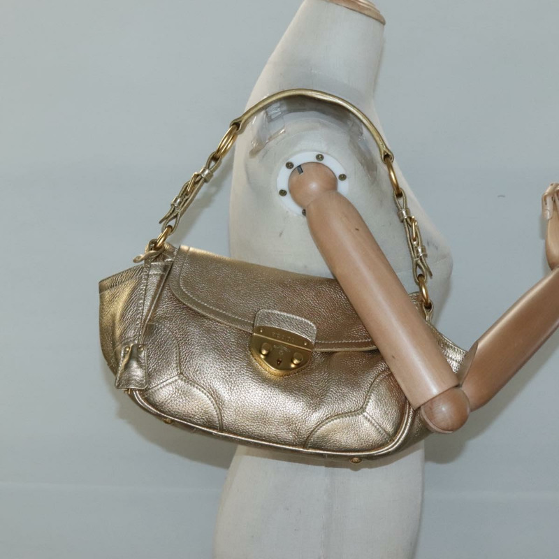 【日本直送】PRADA 單肩包 皮革 金色 正品 125408-23