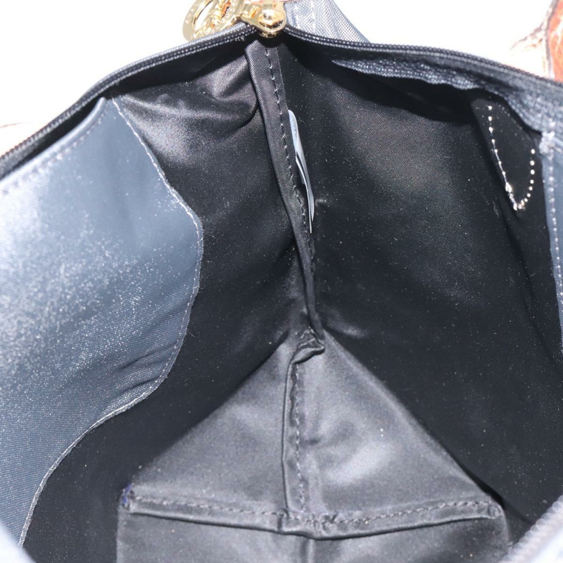 【日本直送】LONGCHAMP 手提包 尼龍皮革 灰色 金色 正品 124565-17