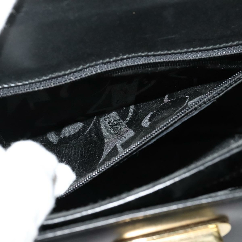 【日本直送】Salvatore Ferragamo Gancini 手提包 皮革 2 款 黑色 金色 正品 125372-19