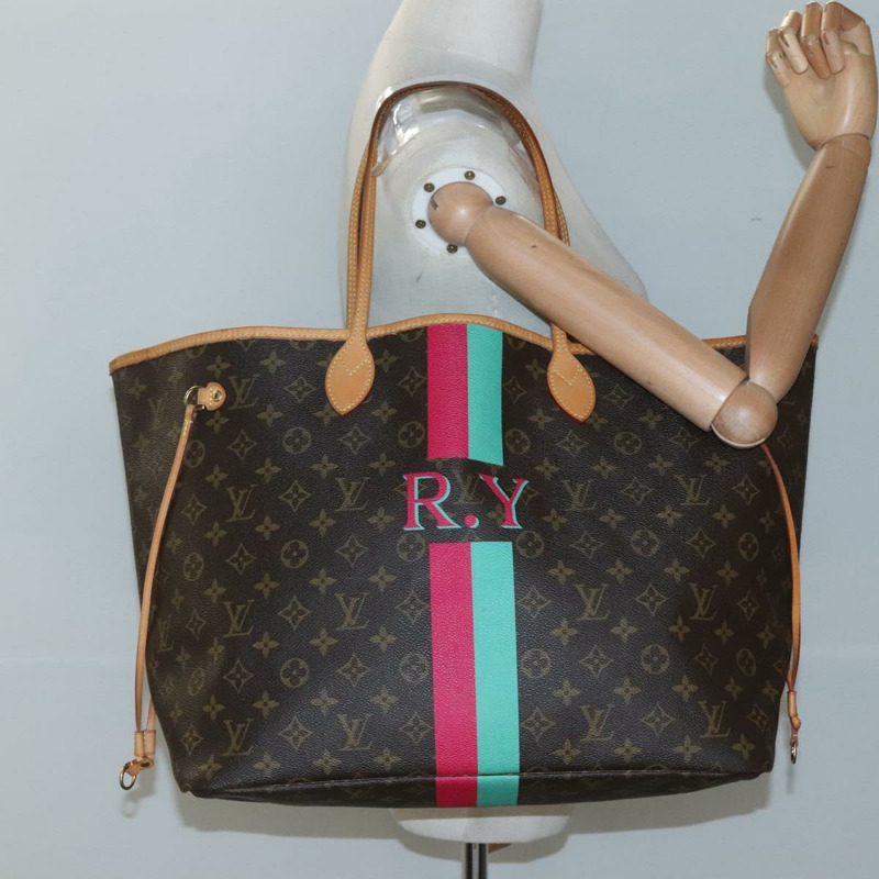 【日本直送】路易威登 Monogram LV My Heritage Neverfull GM 托特包紅綠正品 MX464-19
