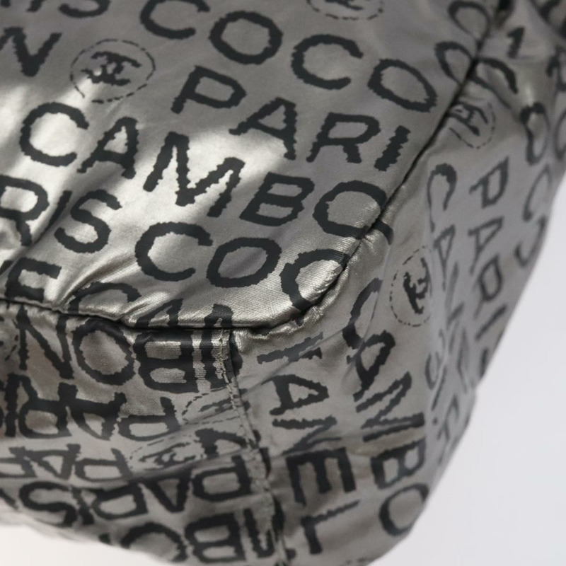 【日本直送】香奈兒 Unlimited 肩背包 尼龍 銀色 CC Auth 123569-14