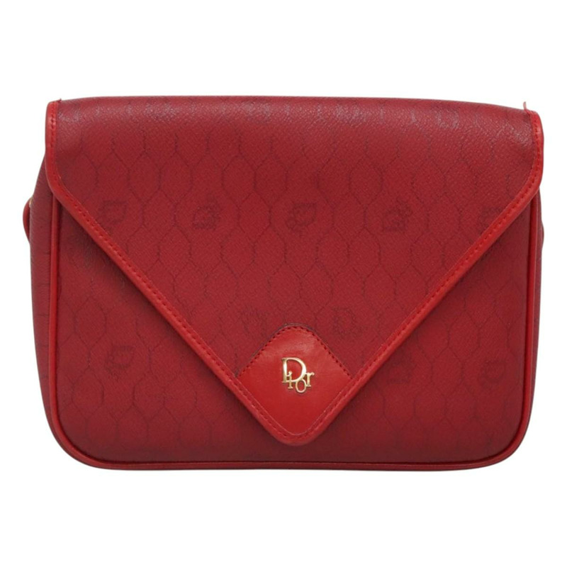 【日本直送】Christian Dior 單肩包 PVC 紅金 Authentic 124681-1
