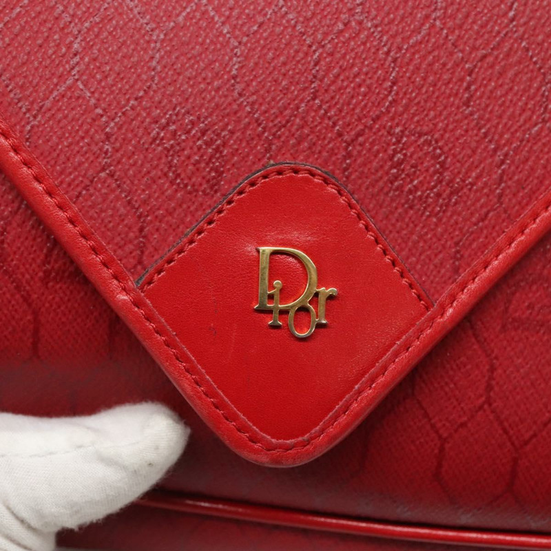 【日本直送】Christian Dior 單肩包 PVC 紅金 Authentic 124681-13