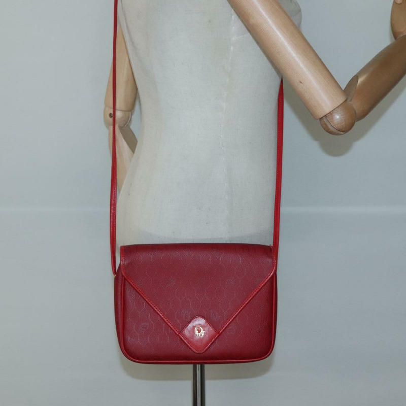 【日本直送】Christian Dior 單肩包 PVC 紅金 Authentic 124681-18