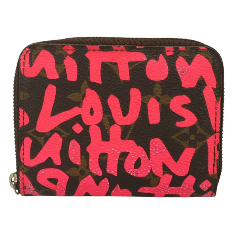 【日本直送】路易威登 Monogram Graffiti Zippy 零錢包粉紅 LV 授權 124713-12