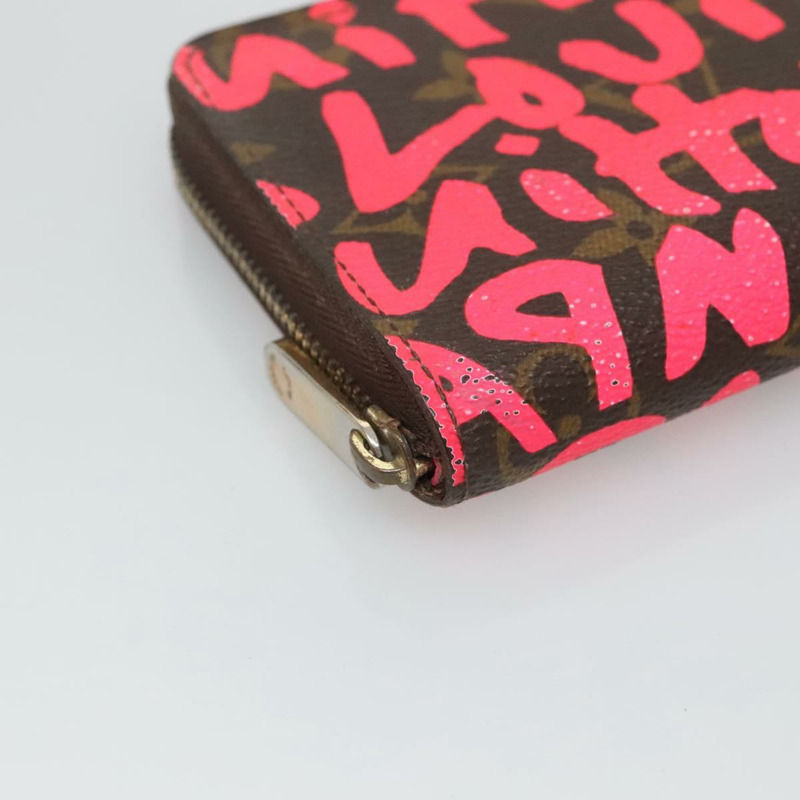 【日本直送】路易威登 Monogram Graffiti Zippy 零錢包粉紅 LV 授權 124713-13