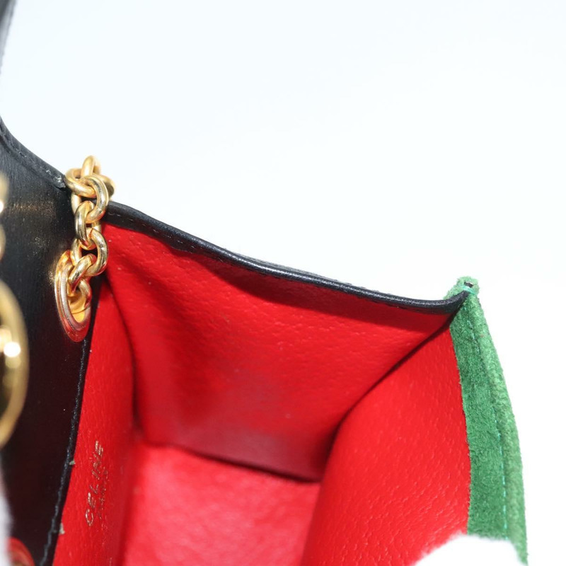 【日本直送】CELINE 鏈條手提包 絨面革 綠色 金色 正品 BD2160-17