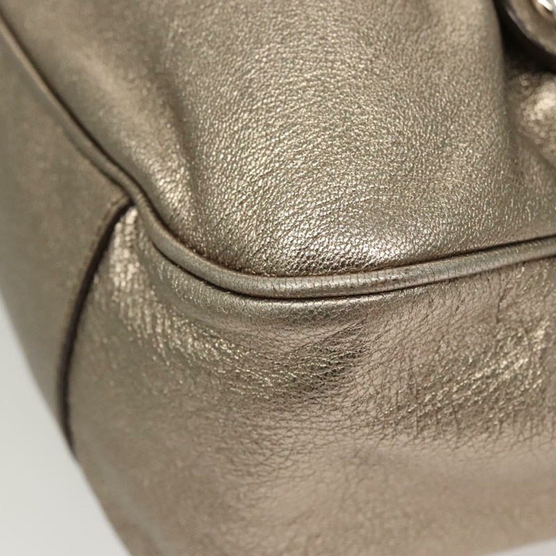 【日本直送】Salvatore Ferragamo Gancini 包款皮革香檳金銀色正品 BD2047-13