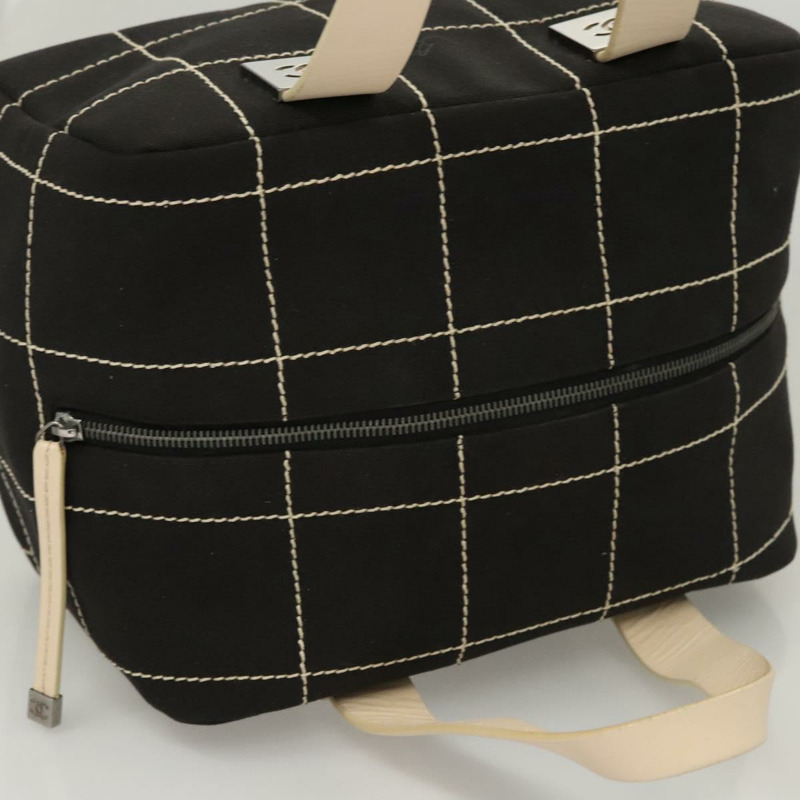 【日本直送】香奈兒 Choco Bar Line 手袋 帆布 黑色 CC 正品 SW800-5