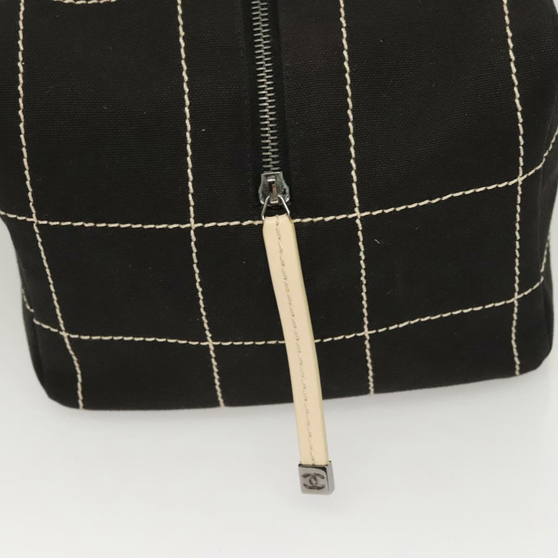 【日本直送】香奈兒 Choco Bar Line 手袋 帆布 黑色 CC 正品 SW800-17