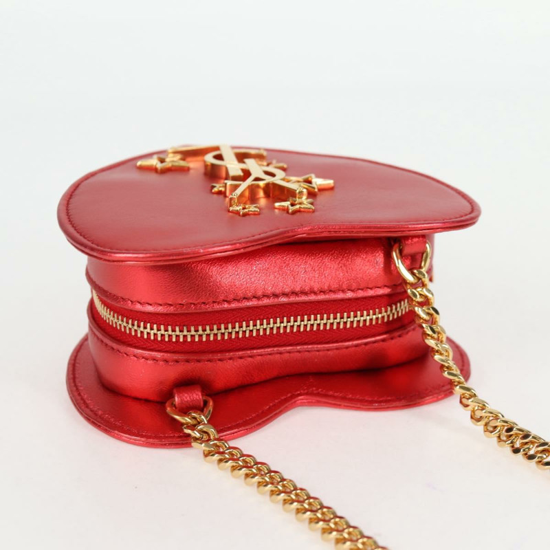【日本直送】SAINT LAURENT 鏈條單肩包 皮革 紅金色 正品 BD2192M-6