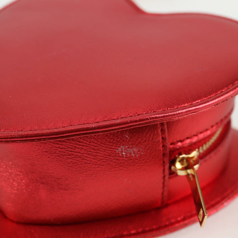 【日本直送】SAINT LAURENT 鏈條單肩包 皮革 紅金色 正品 BD2192M-13