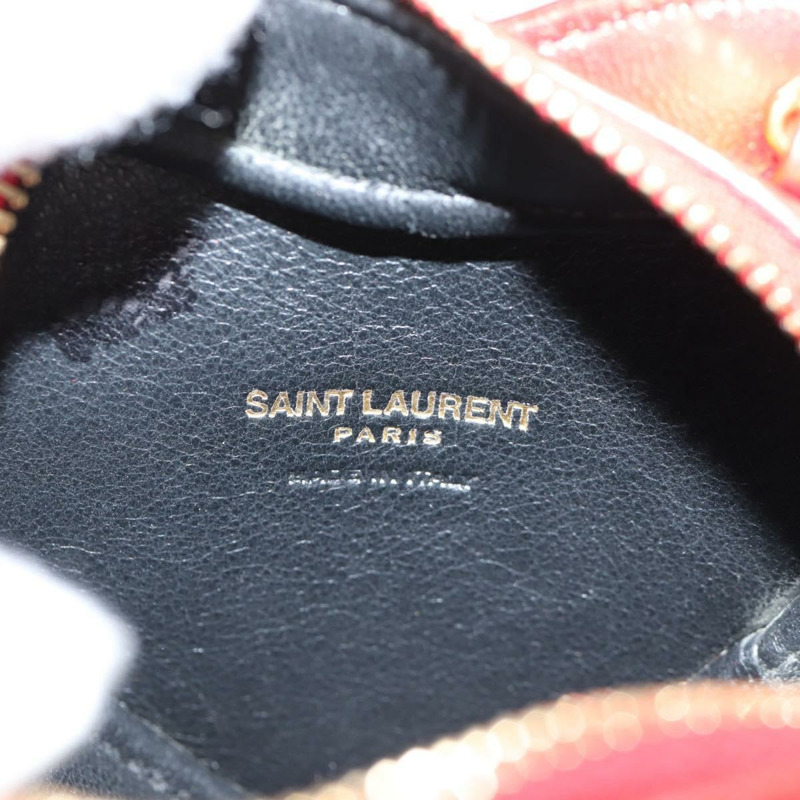 【日本直送】SAINT LAURENT 鏈條單肩包 皮革 紅金色 正品 BD2192M-16