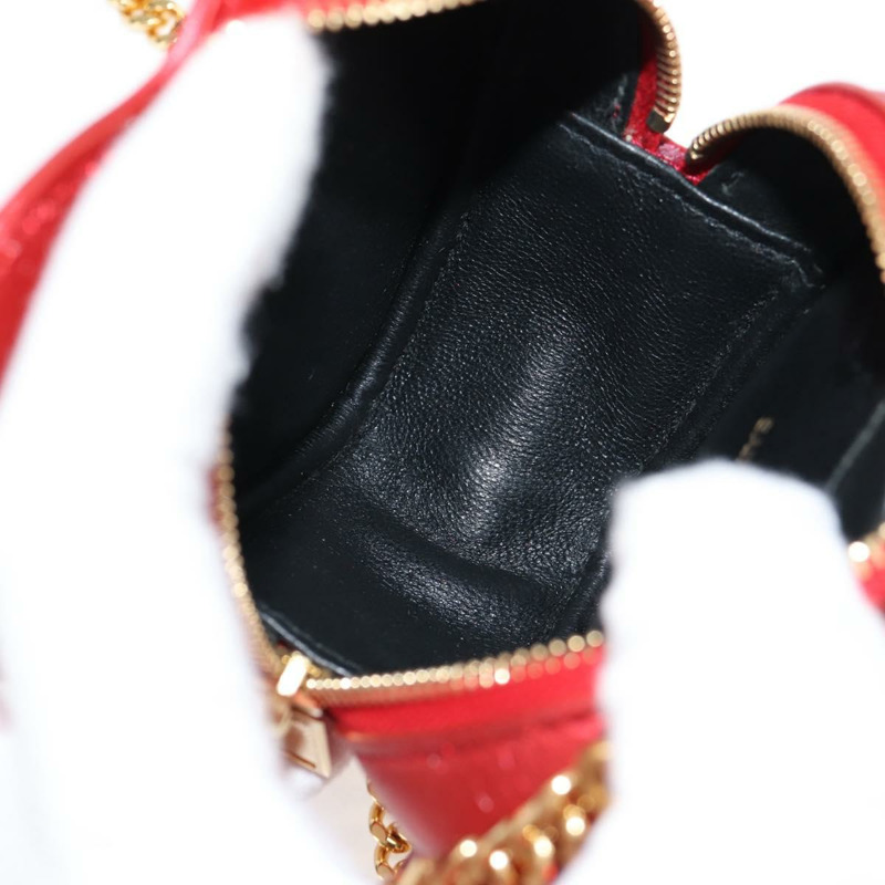 【日本直送】SAINT LAURENT 鏈條單肩包 皮革 紅金色 正品 BD2192M-17