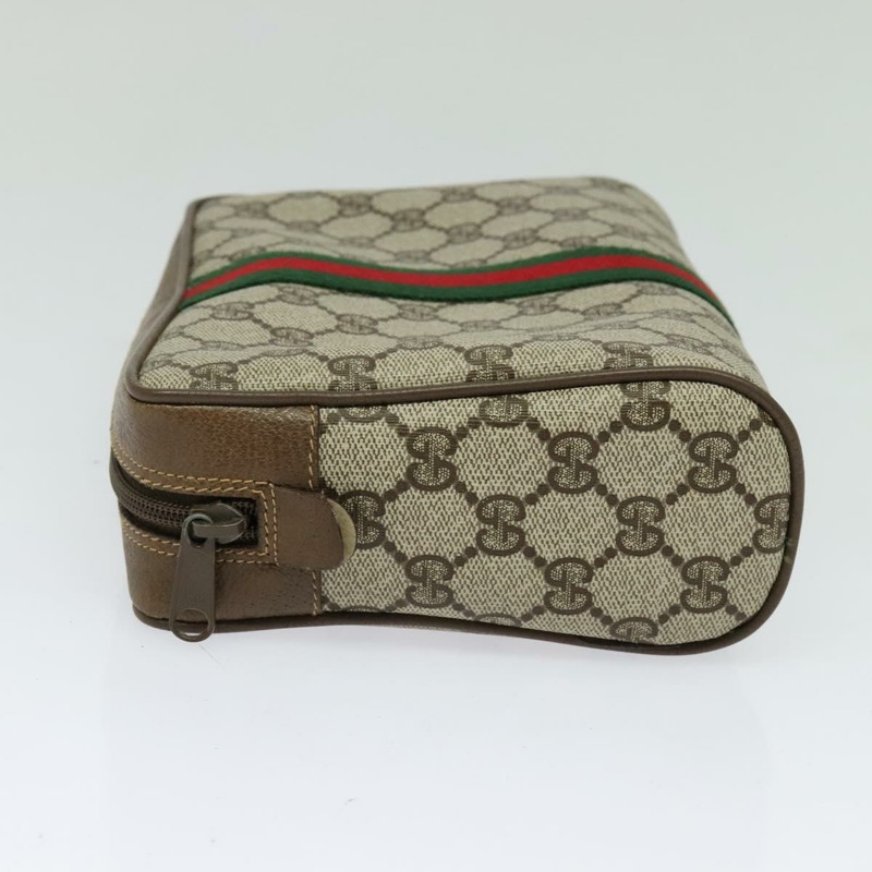 【日本直送】GUCCI GG Supreme 織帶雪莉線手拿包 PVC 米色 89 01 012 正品 ep9182-2