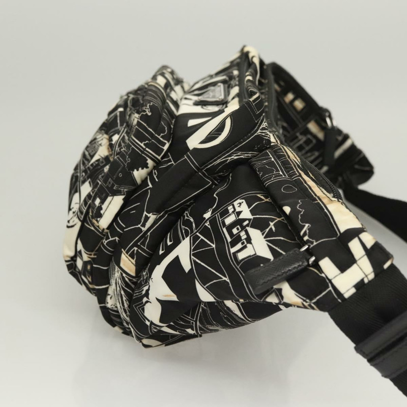 【日本直送】PRADA 單肩包 尼龍 黑色 銀色 正品 125913-2