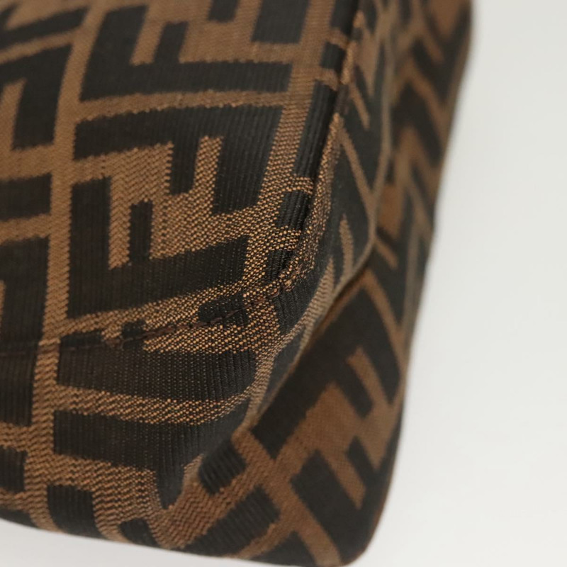 【日本直送】FENDI Zucca 帆布配件袋 黑棕色 正品 126177-8