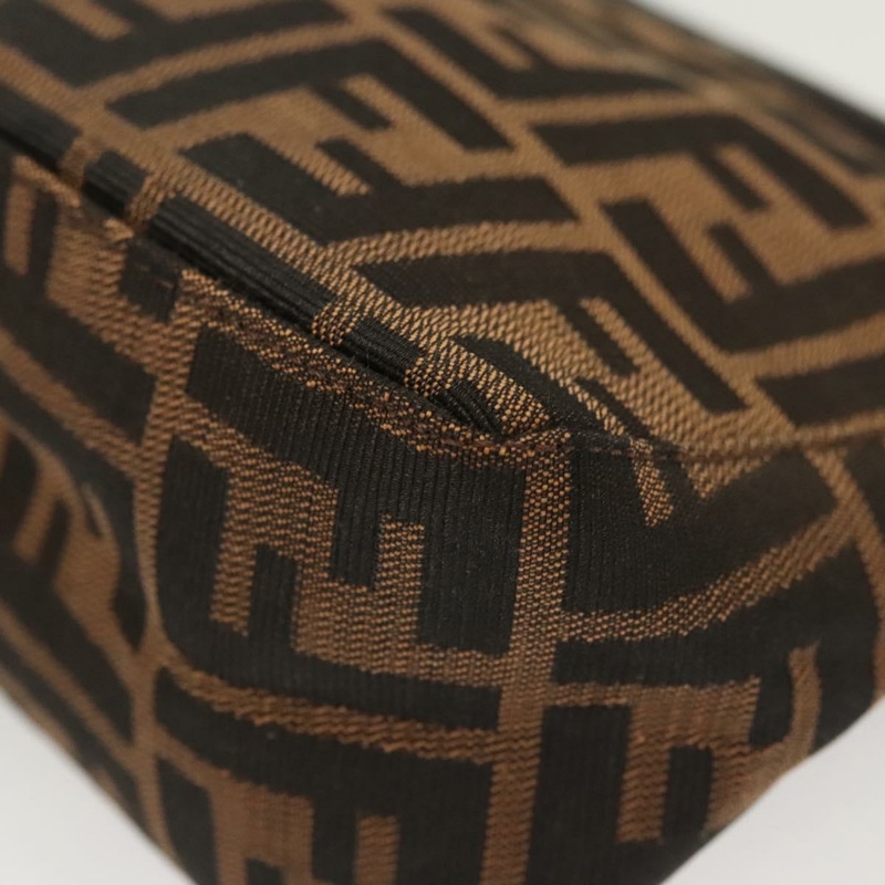 【日本直送】FENDI Zucca 帆布配件袋 黑棕色 正品 126177-13