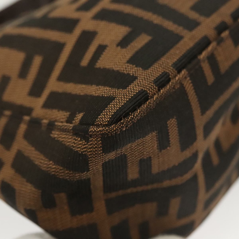 【日本直送】FENDI Zucca 帆布配件袋 黑棕色 正品 126177-14