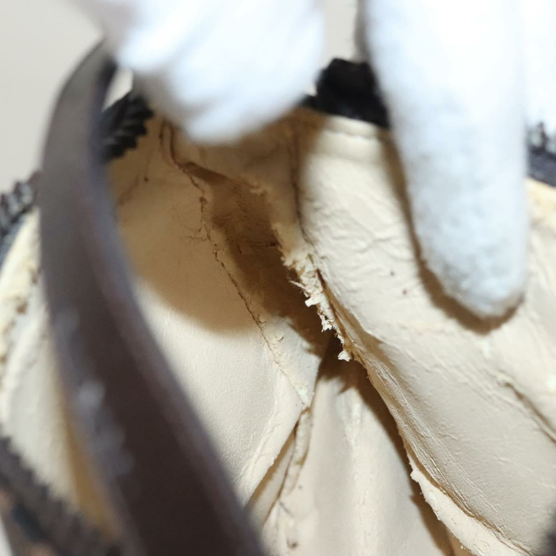 【日本直送】FENDI Zucca 帆布配件袋 黑棕色 正品 126177-18