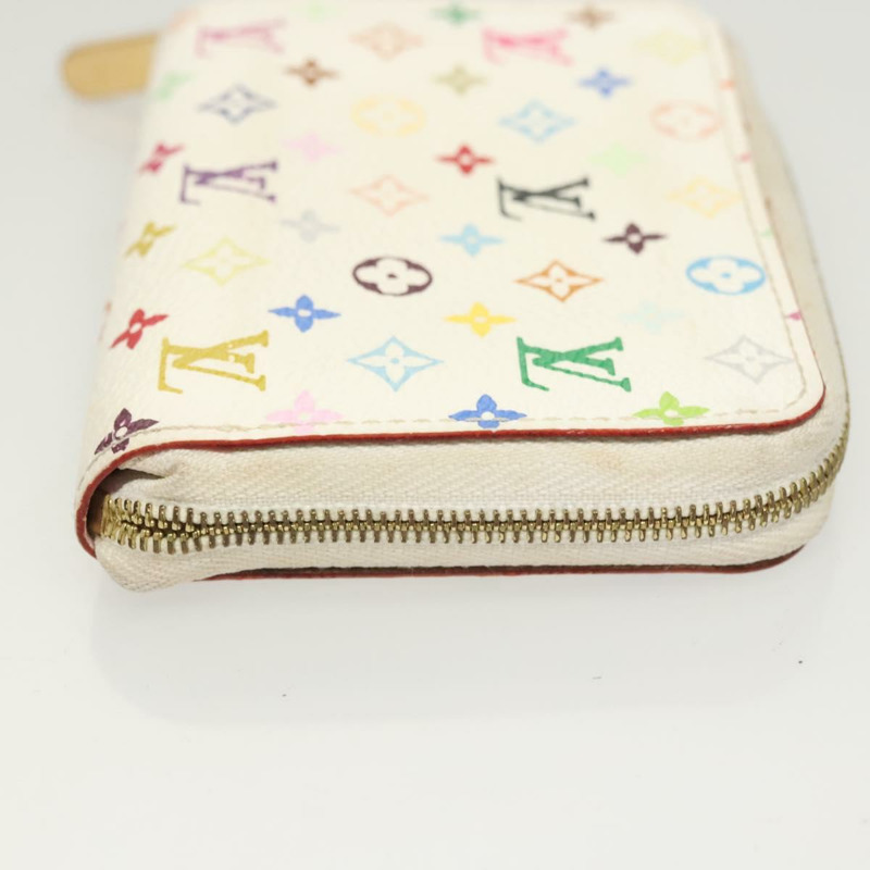 【日本直送】路易威登 Monogram Multicolor Zippy 零錢包 白色 M93741 LV Auth 121210-2