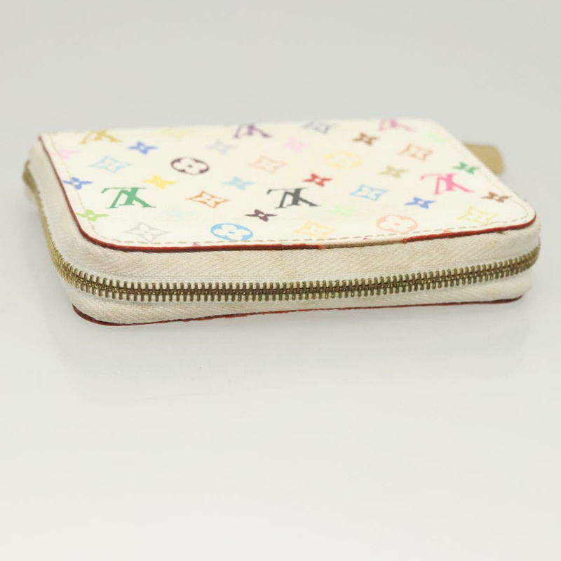 【日本直送】路易威登 Monogram Multicolor Zippy 零錢包 白色 M93741 LV Auth 121210-4