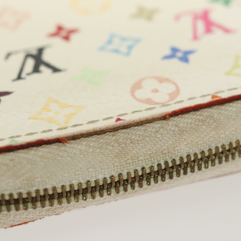 【日本直送】路易威登 Monogram Multicolor Zippy 零錢包 白色 M93741 LV Auth 121210-5