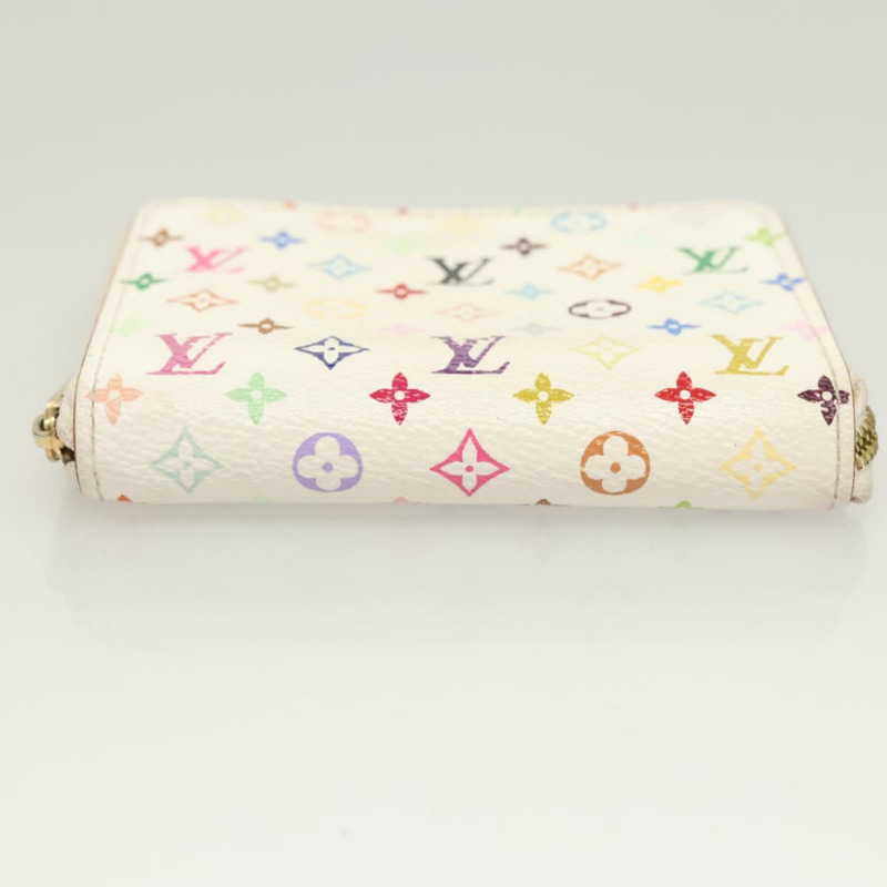 【日本直送】路易威登 Monogram Multicolor Zippy 零錢包 白色 M93741 LV Auth 121210-6