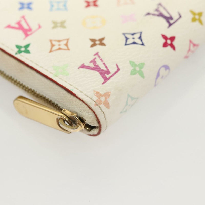 【日本直送】路易威登 Monogram 多色拉鍊零錢包白色 M93741 LV 授權 121210-7