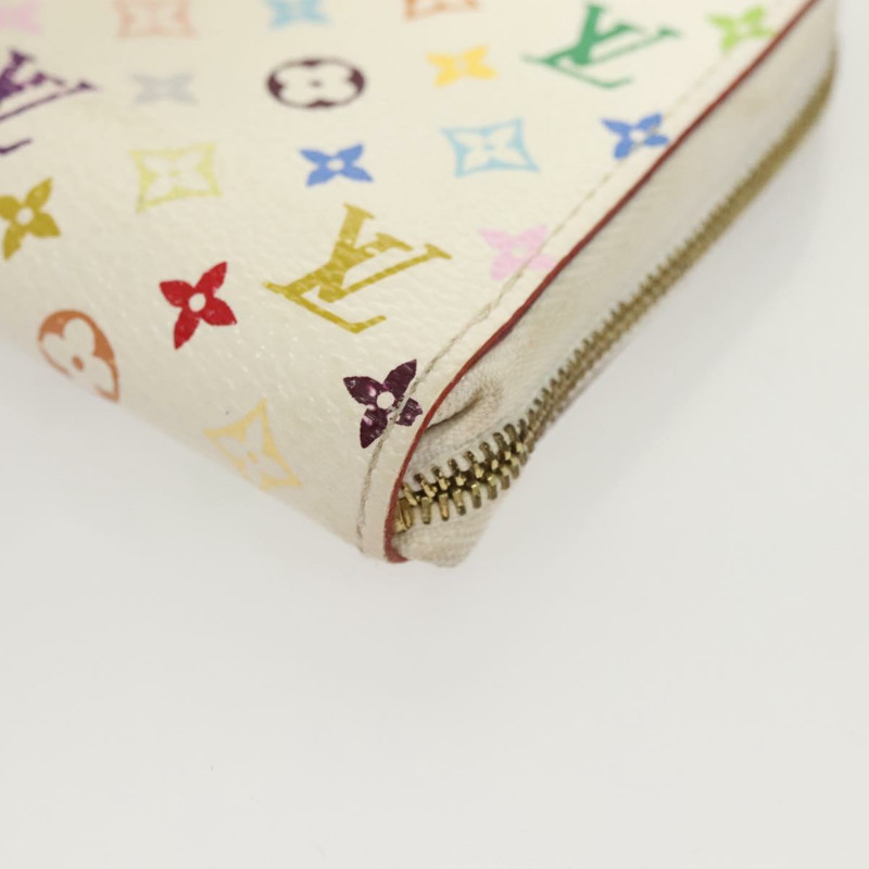 【日本直送】路易威登 Monogram Multicolor Zippy 零錢包 白色 M93741 LV Auth 121210-13