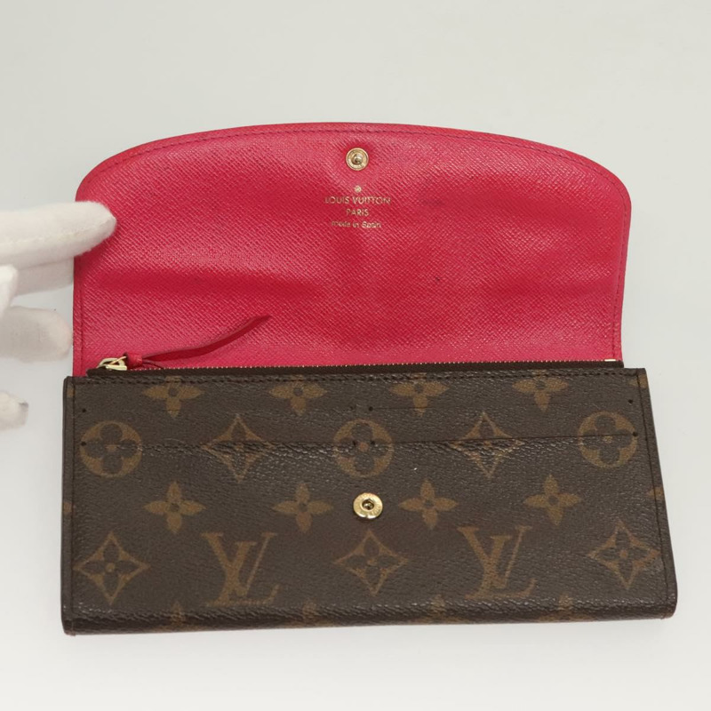 【日本直送】路易威登 Monogram Portefeuille Emilie 皮夾粉紅色 M60697 LV 正品 121244-7
