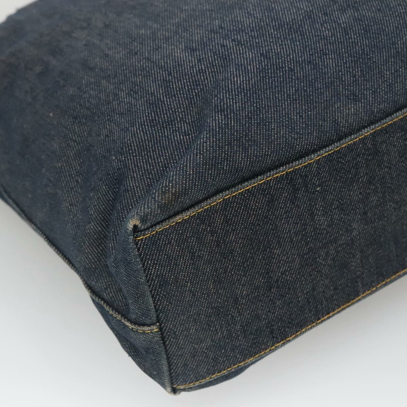 【日本直送】Christian Dior 托特包 牛仔布 海軍藍 金色 正品 118610-15