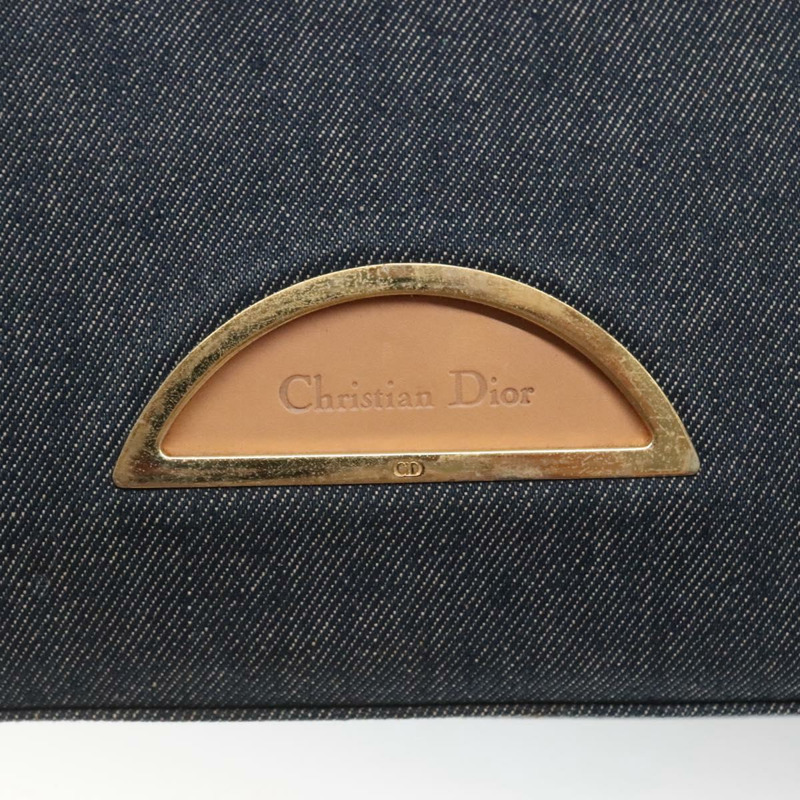 【日本直送】Christian Dior 托特包 牛仔布 海軍藍 金色 正品 118610-16