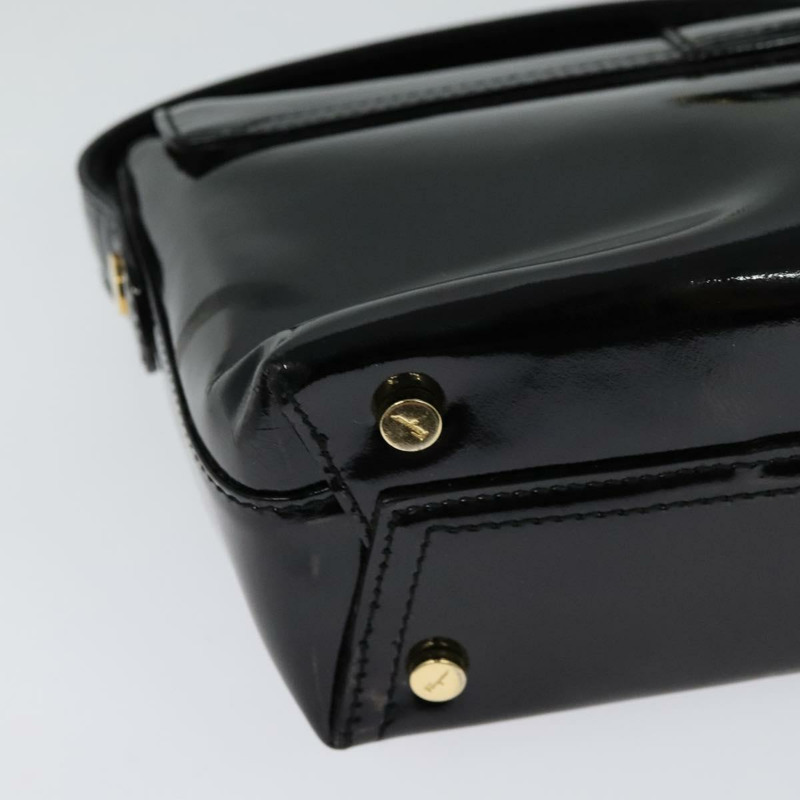 【日本直送】Salvatore Ferragamo Gancini 單肩包 皮革 黑金色 正品 118764-14
