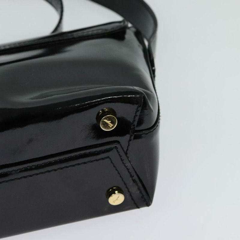 【日本直送】Salvatore Ferragamo Gancini 單肩包 皮革 黑金色 正品 118764-15