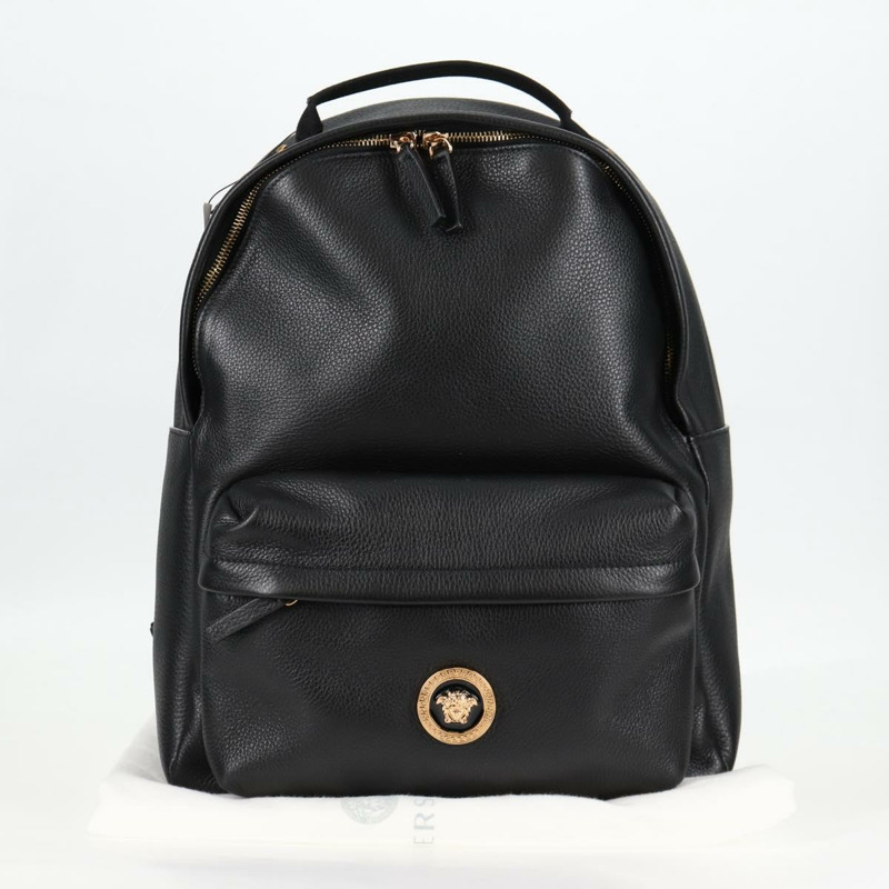 【日本直送】VERSACE 背包 皮革 黑金 正品 118684A-11