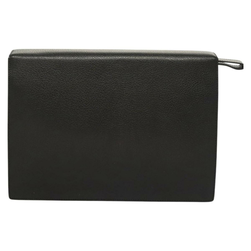 【日本直送】Salvatore Ferragamo 手拿包 皮革 黑銀 正品 118801-1