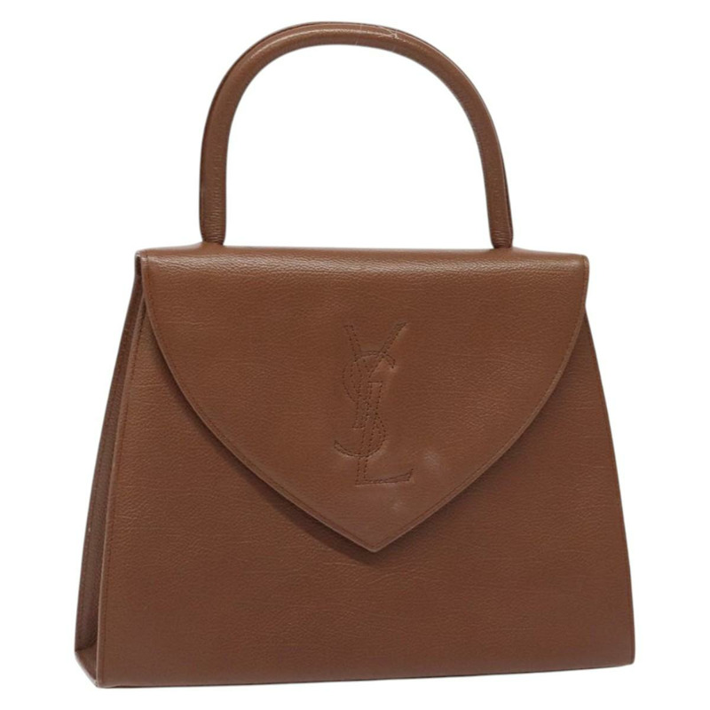 【日本直送】SAINT LAURENT 手提包 皮革 棕金色 正品 mr1347-0