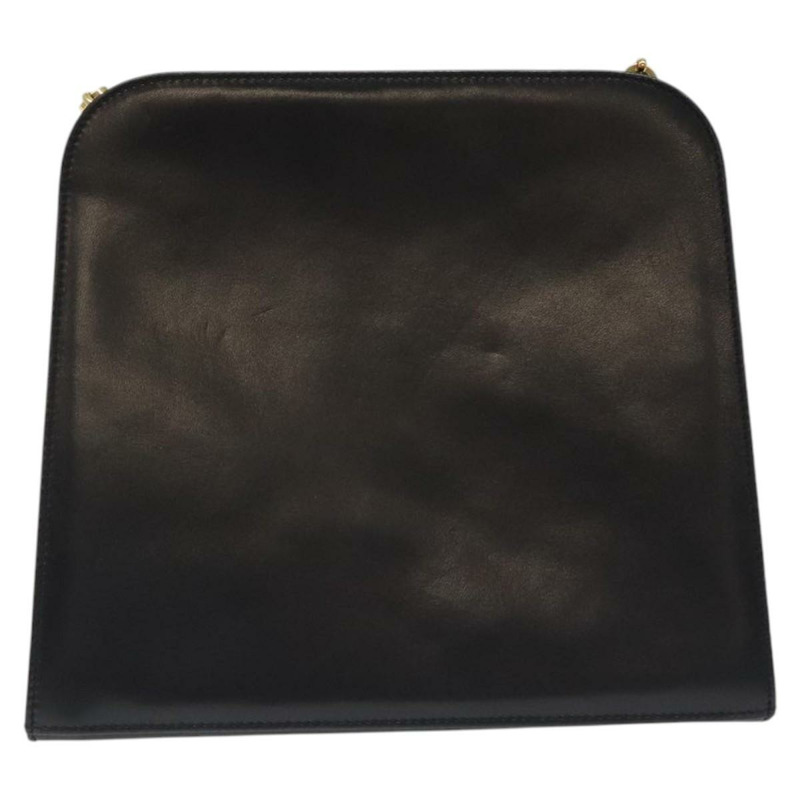 【日本直送】Salvatore Ferragamo Gancini 鏈條單肩包 皮革 黑金色 正品 126376-2