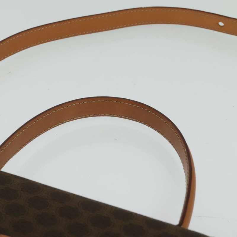 【日本直送】CELINE Macadam帆布手提包 PVC皮革 2way Brown Gold Auth 126107-7