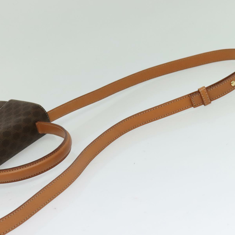 【日本直送】CELINE Macadam帆布手提包 PVC皮革 2way Brown Gold Auth 126107-8