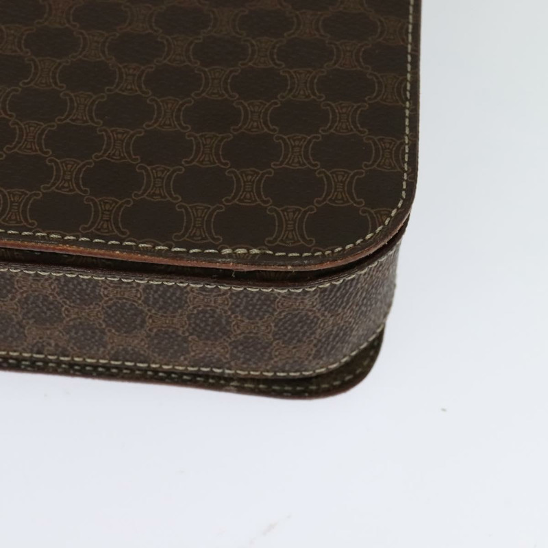 【日本直送】CELINE Macadam帆布手提包 PVC皮革 2way Brown Gold Auth 126107-14