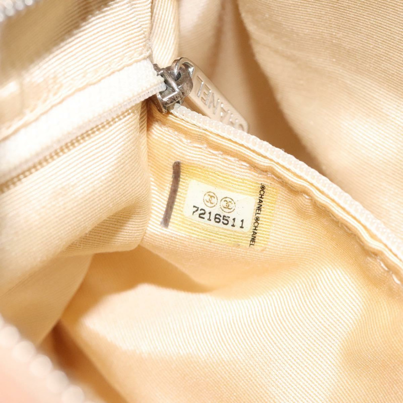 【日本直送】香奈兒 Choco Bar 手提包 皮革 米色 銀色 CC 正品 mr1360-11